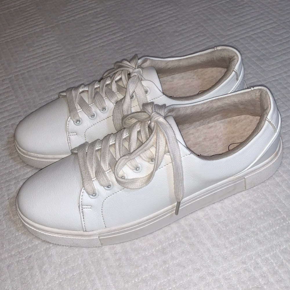 Joie Harvard Lace Up Low Top Sneakers from Anthropologie, White, Women’s Size 8M